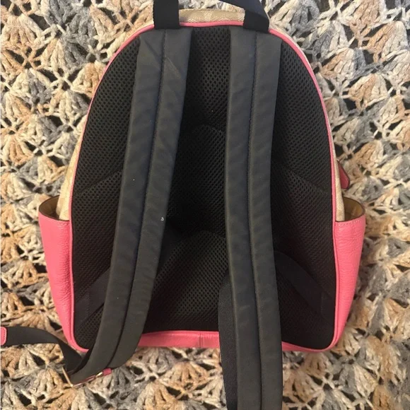 Coach Beige and Pink Women's Backpack - Picture 2 of 11